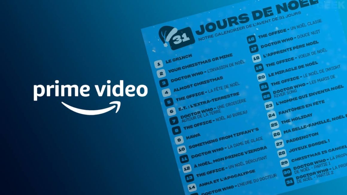 Amazon Prime Video lance son calendrier de lavent avec films et séries