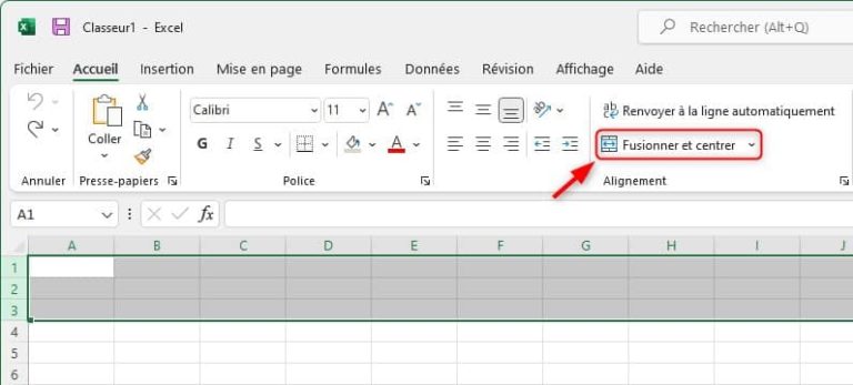 Comment Fusionner Des Cellules Colonnes Ou Lignes Sur Excel