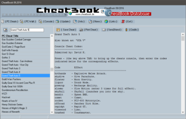 CheatBook capture ecran