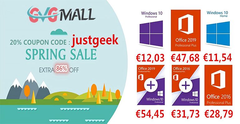 Windows 10 Pro à 12 € et Office 2016 à 28 € avec les soldes de printemps  GVGMall