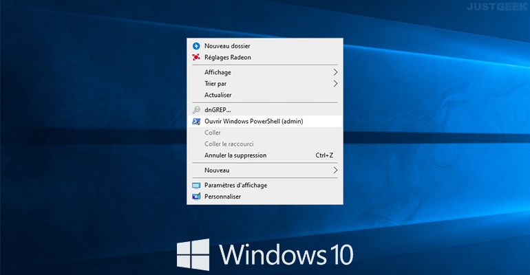 Ajouter Ouvrir Windows Powershell Admin Au Menu Contextuel Dans Windows 10 Justgeek