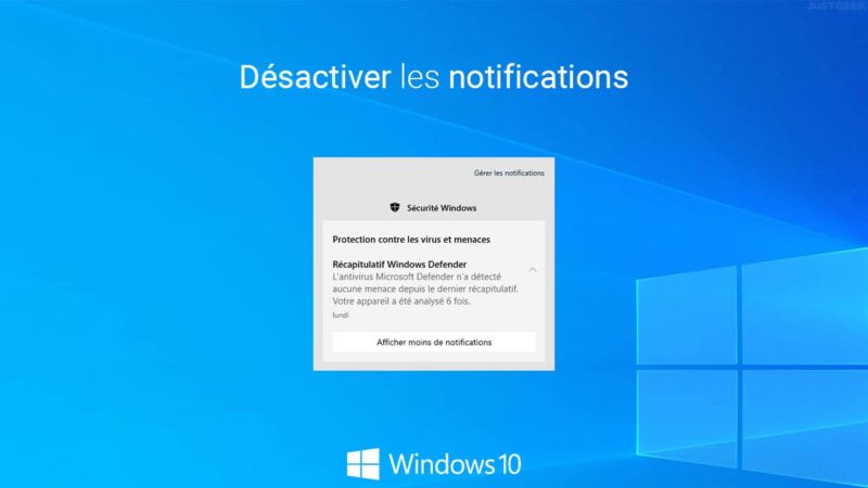 comment desactiver notification mail