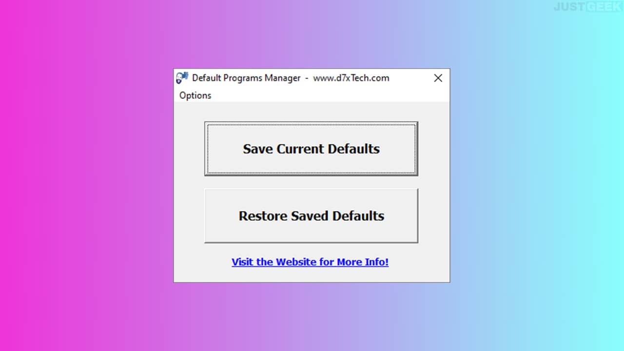 Default Programs Manager : enregistrer les applications par défaut de Windows 10