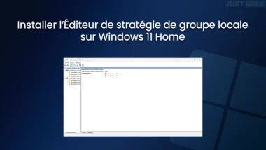 Installer l'Éditeur de stratégie de groupe locale sur Windows 11 Home