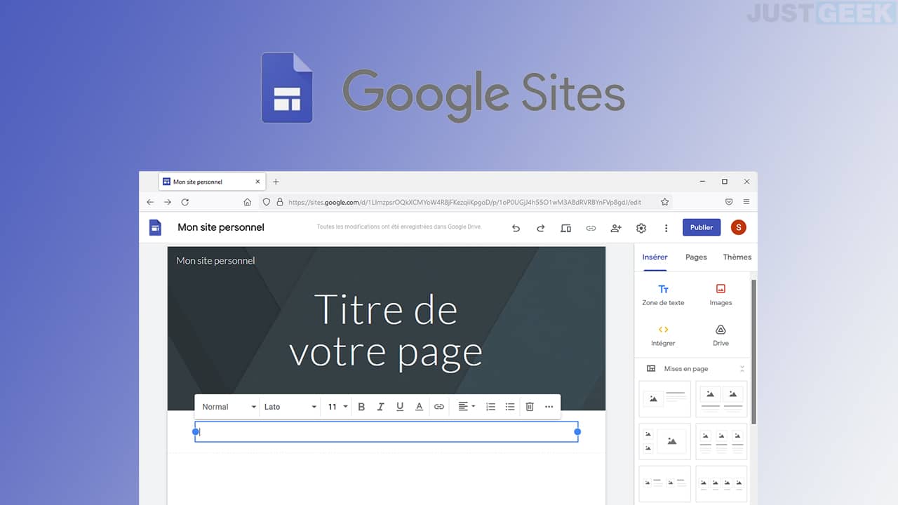 comment créer un site google