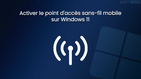 Transformer son PC Windows 11 en hotspot Wi-Fi