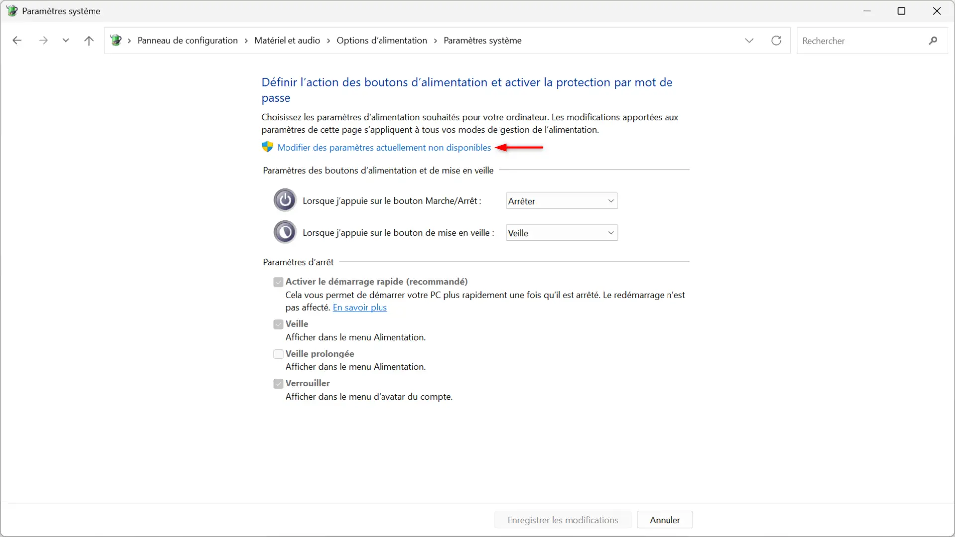 activer demarrage rapide windows etape 4