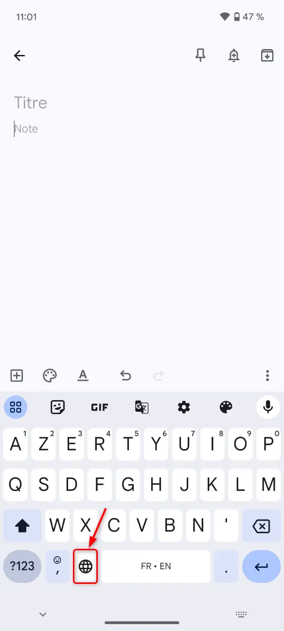 Passer du clavier QWERTY à AZERTY sur Android