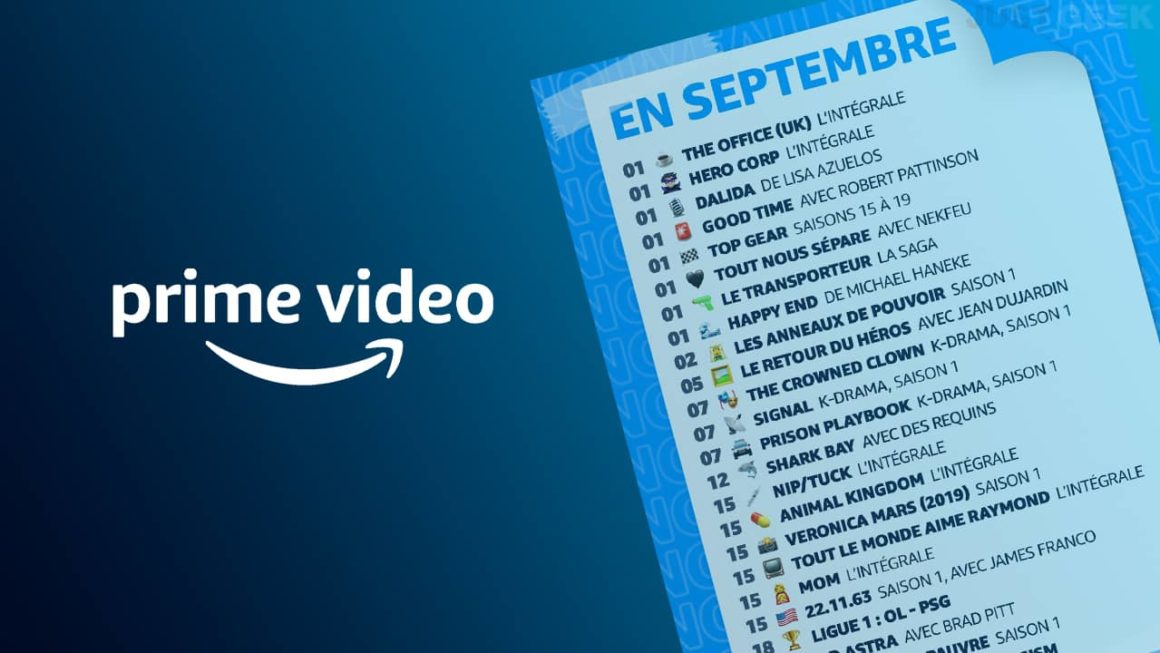 Amazon Prime Video les films et séries en septembre 2022