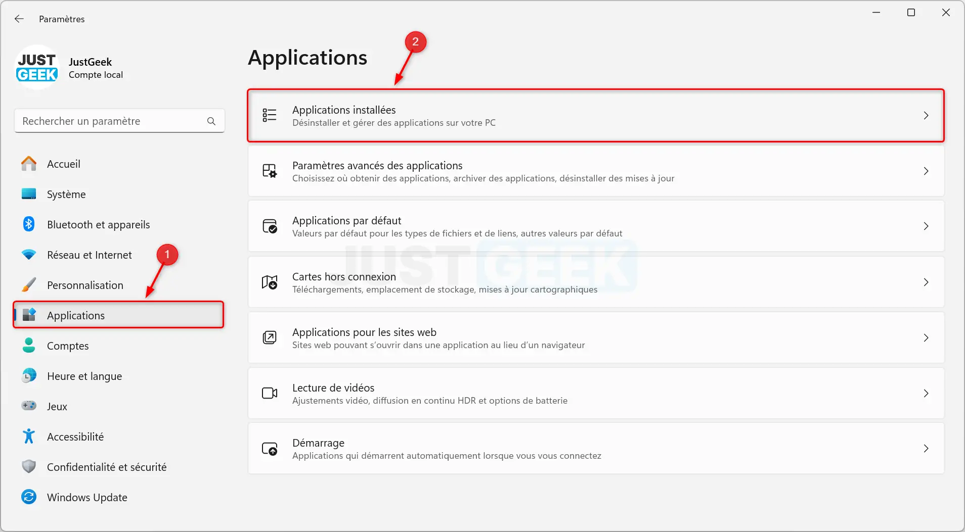 reparer reinitialiser application microsoft store sur windows 11 etape 1