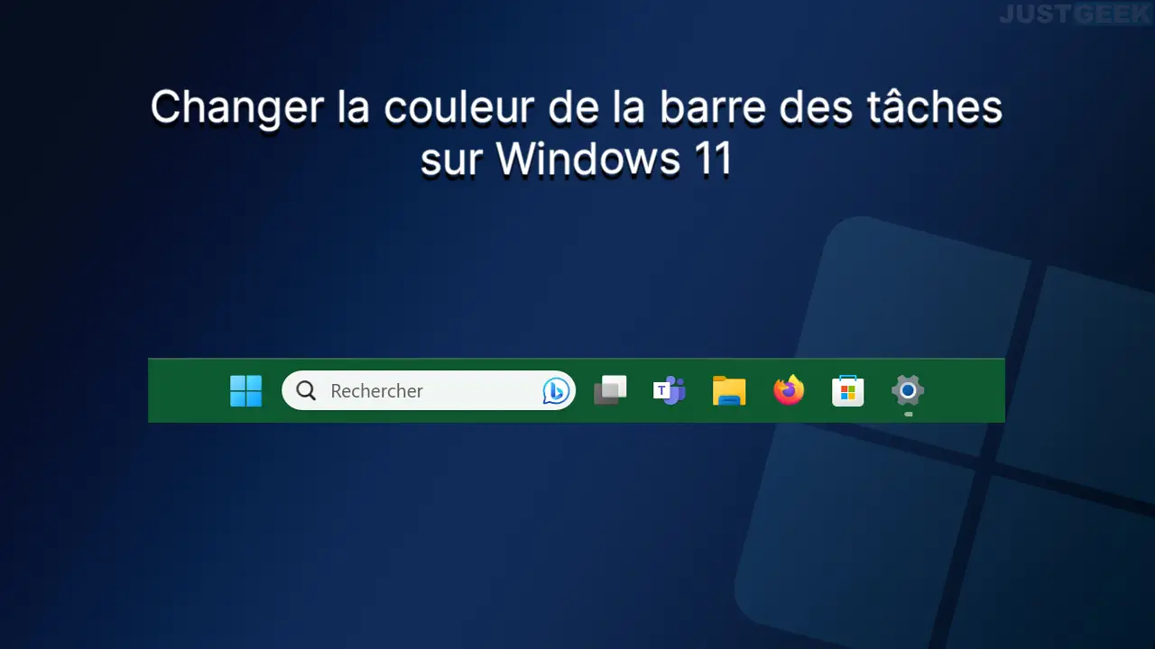 Changer la couleur de la barre des tâches sur Windows 11