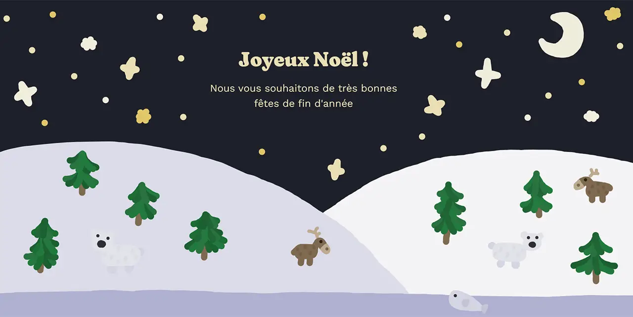 Carte De Voeux - Fêtes de Fin D'année Noël - Joyeuses Fêtes