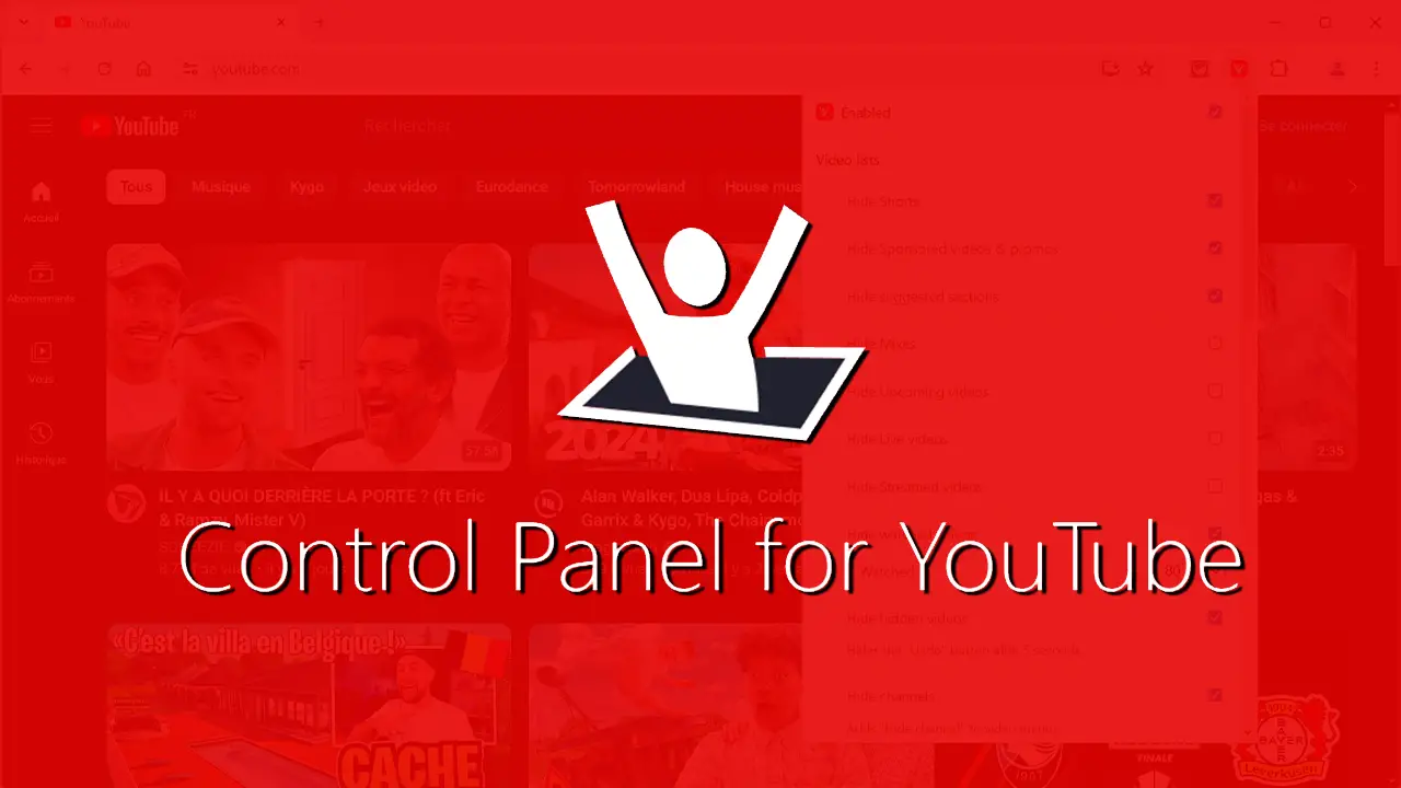 Control Panel for YouTube