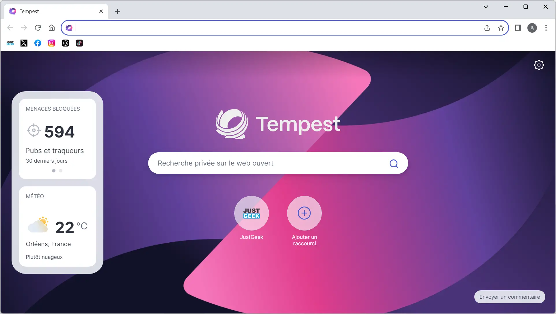 Tempest, le navigateur web qui respecte votre vie privée