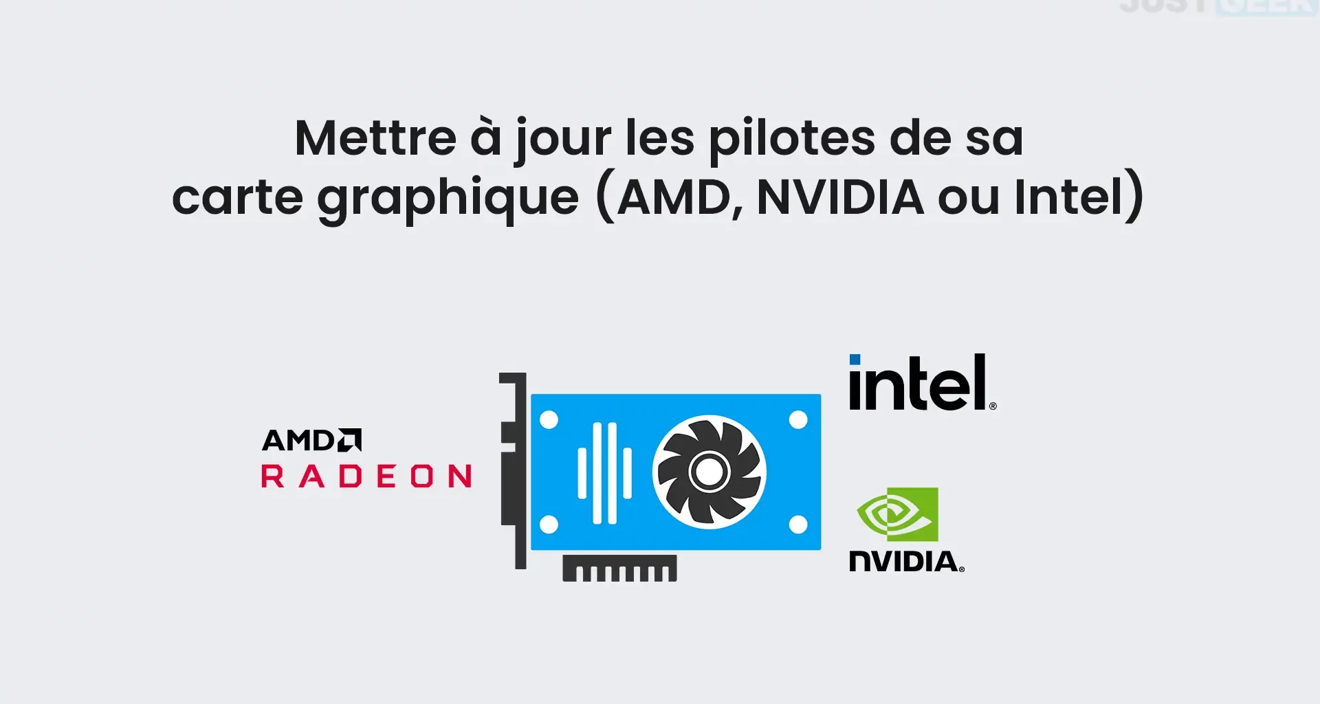 Mettre à jour les pilotes de sa carte graphique (AMD, NVIDIA ou Intel)