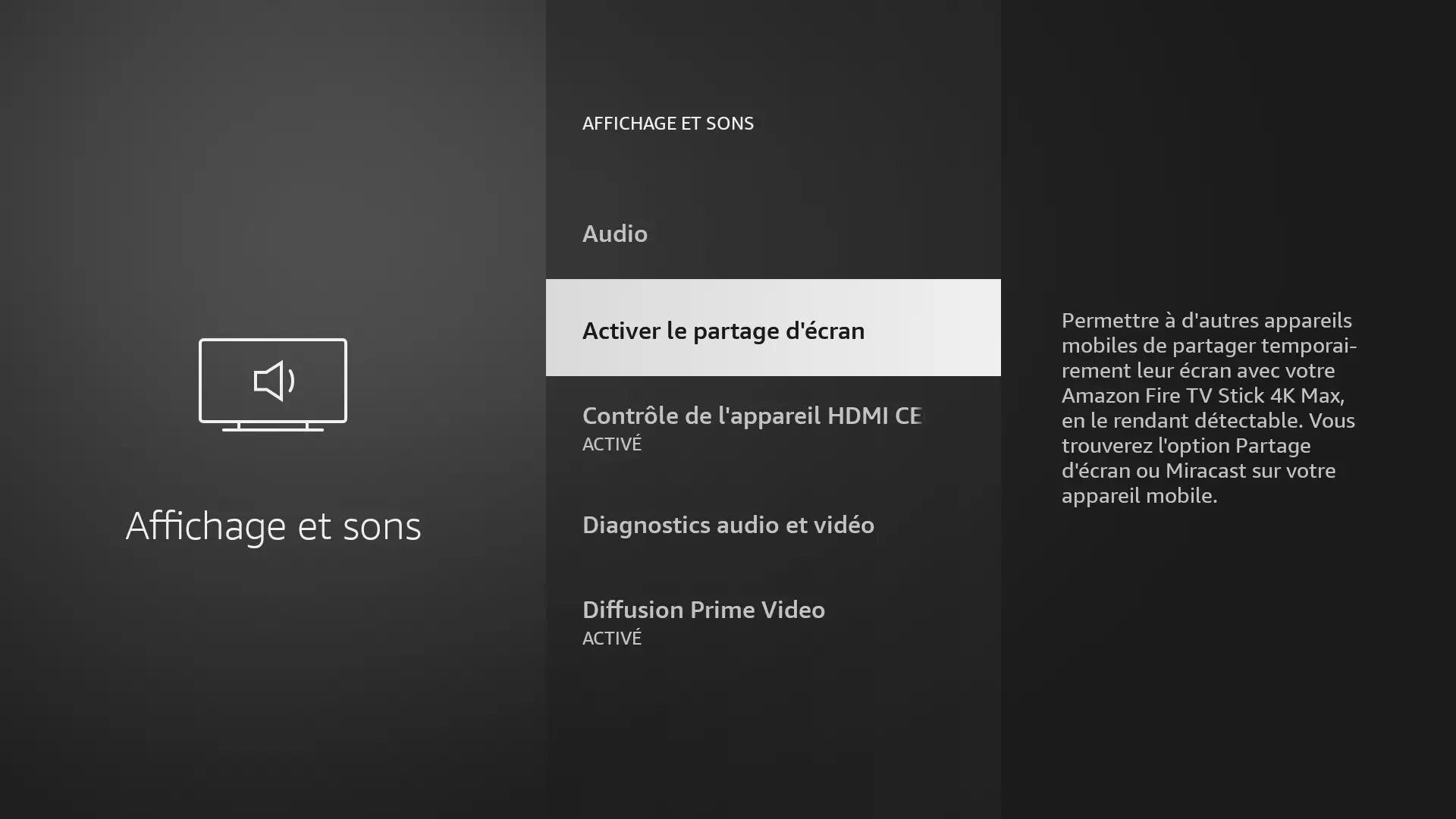 activer partage ecran fire tv stick