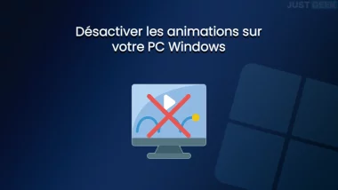 Désactiver les effets d'animation sur votre PC Windows