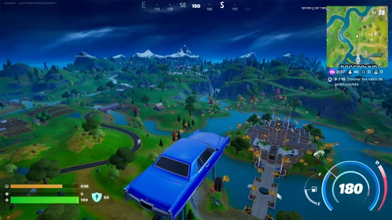 glitch voiture volante fortnite chapitre 2 remix