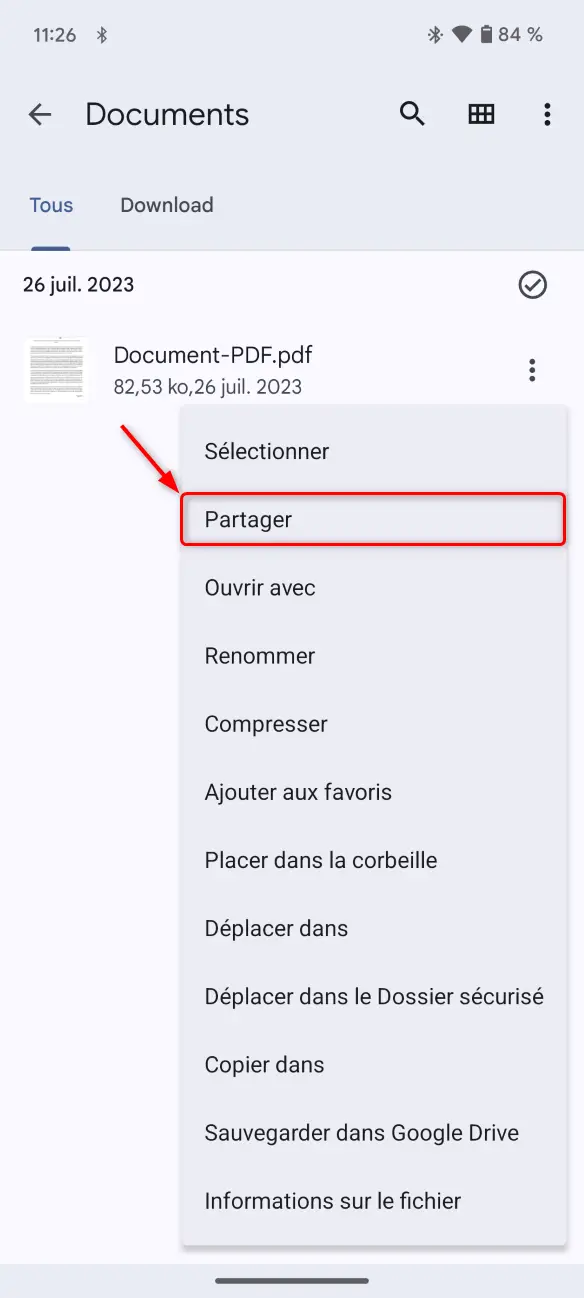 partage fichiers android mac neardrop