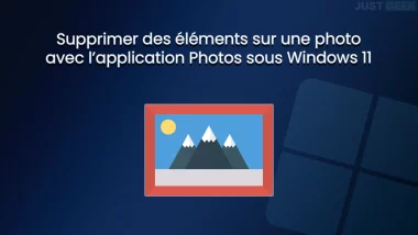 Suppression d'éléments indésirables sur une photo avec l'application Photos de Windows 11