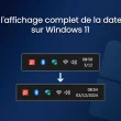 Modifier l'affichage de la date et de l'heure dans la barre des tâches de Windows 11