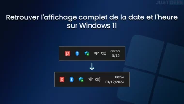 Modifier l'affichage de la date et de l'heure dans la barre des tâches de Windows 11