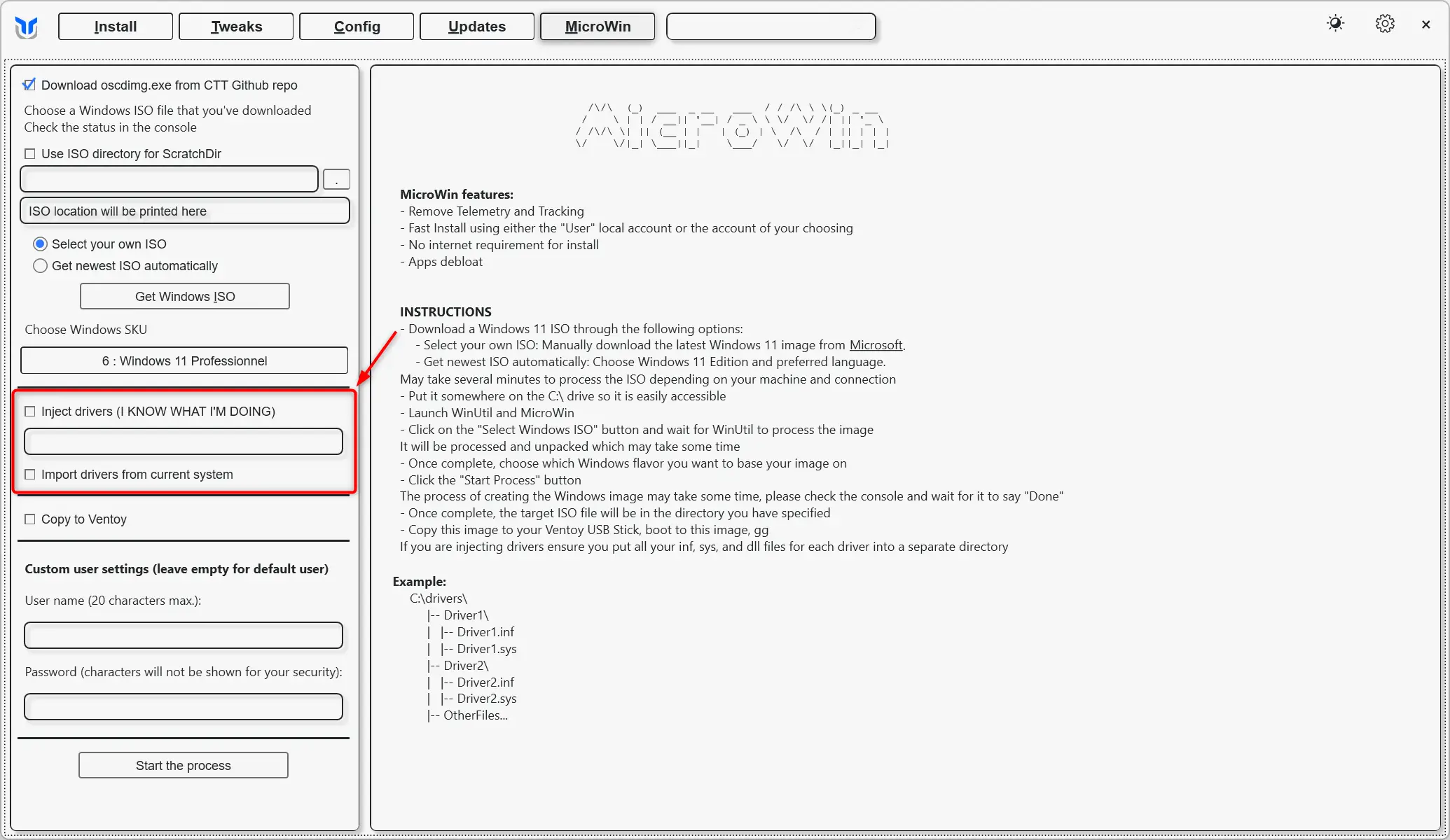 Ajout de pilotes personnalisés ou des pilotes du système existant dans MicroWin