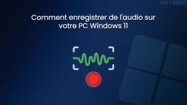 Enregistrement audio Windows 11