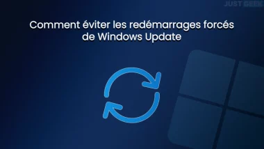 Illustration montrant comment éviter les redémarrages forcés de Windows Update sur un PC Windows