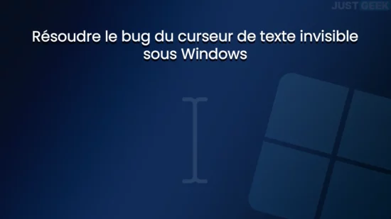 Résoudre le bug de curseur invisible ou blanc sous Windows