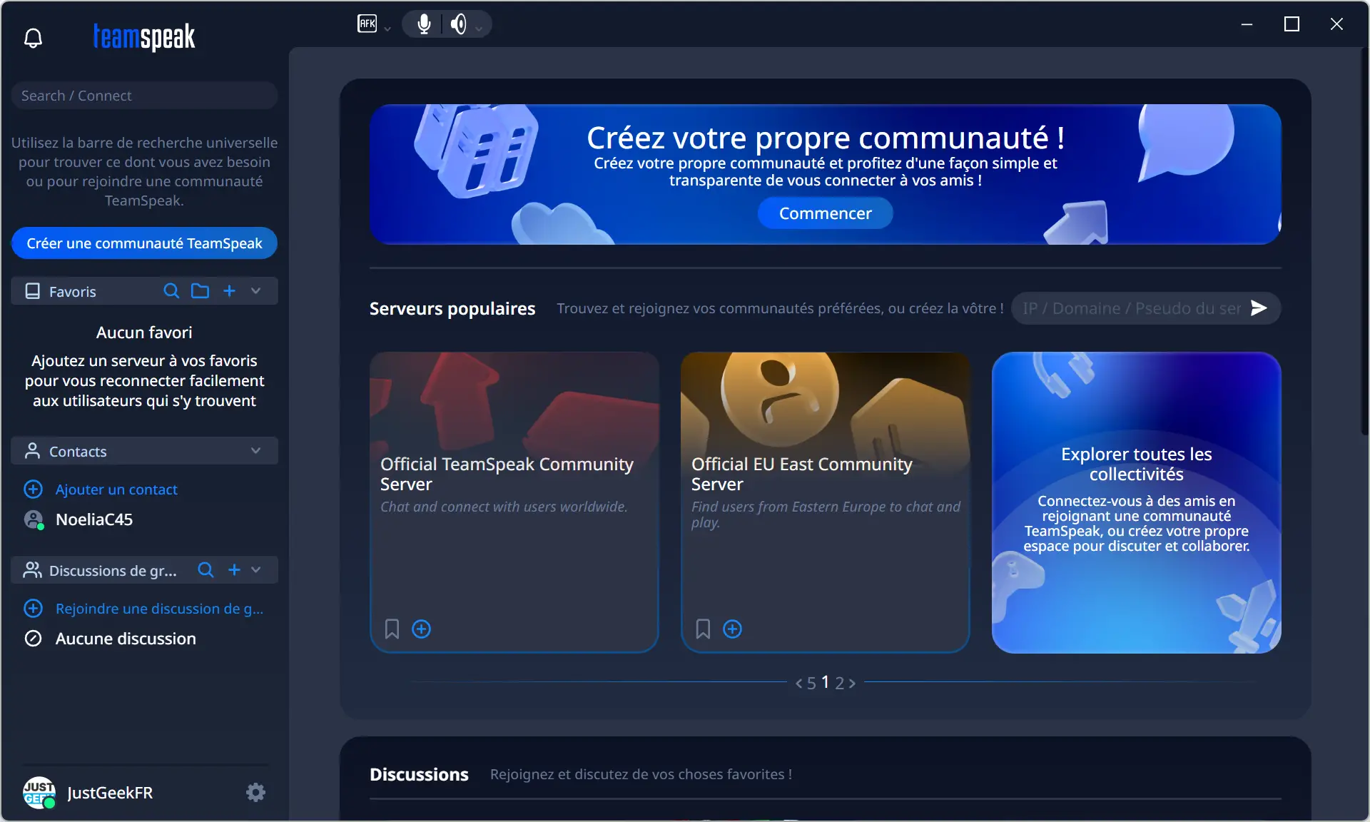 Créez votre propre communauté dans TeamSpeak