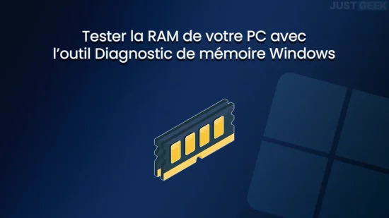 Tester la RAM avec l'outil Diagnostic de mémoire Windows